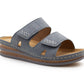 Womens Wedge Sandals Slip On Touch Fasten Backless Fashion Slides Ladies Lightweight Summer Beach Casual Shoes