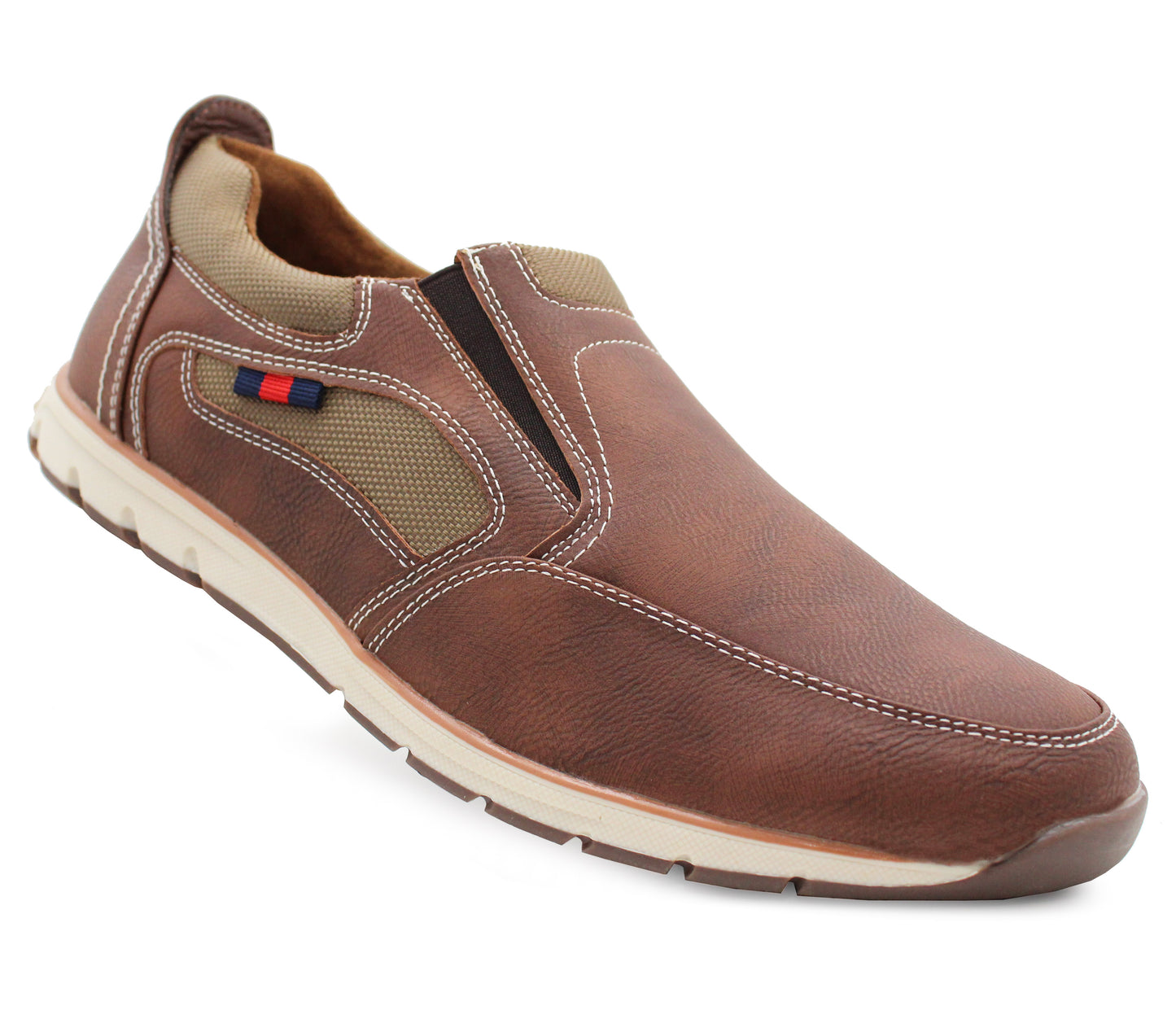 KENNY Mens Casual Slip On Driving Loafers in Tan