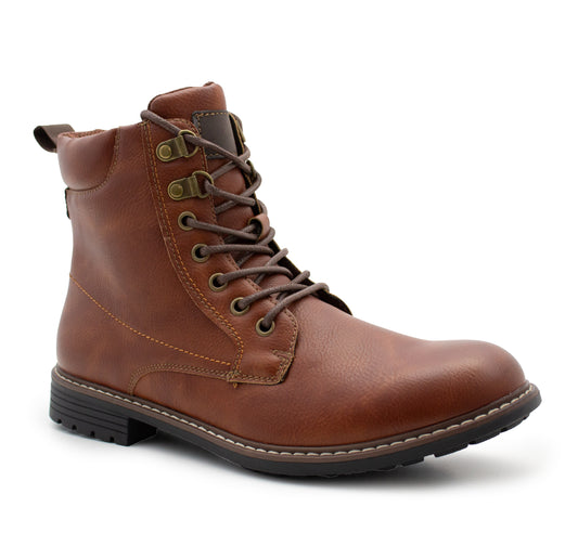 Mens Formal Ankle Boots Faux Leather Derby Lace Up Side Zip Smart Casual Fashion Boot Dress Shoes