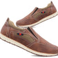 KENNY Mens Casual Slip On Driving Loafers in Tan