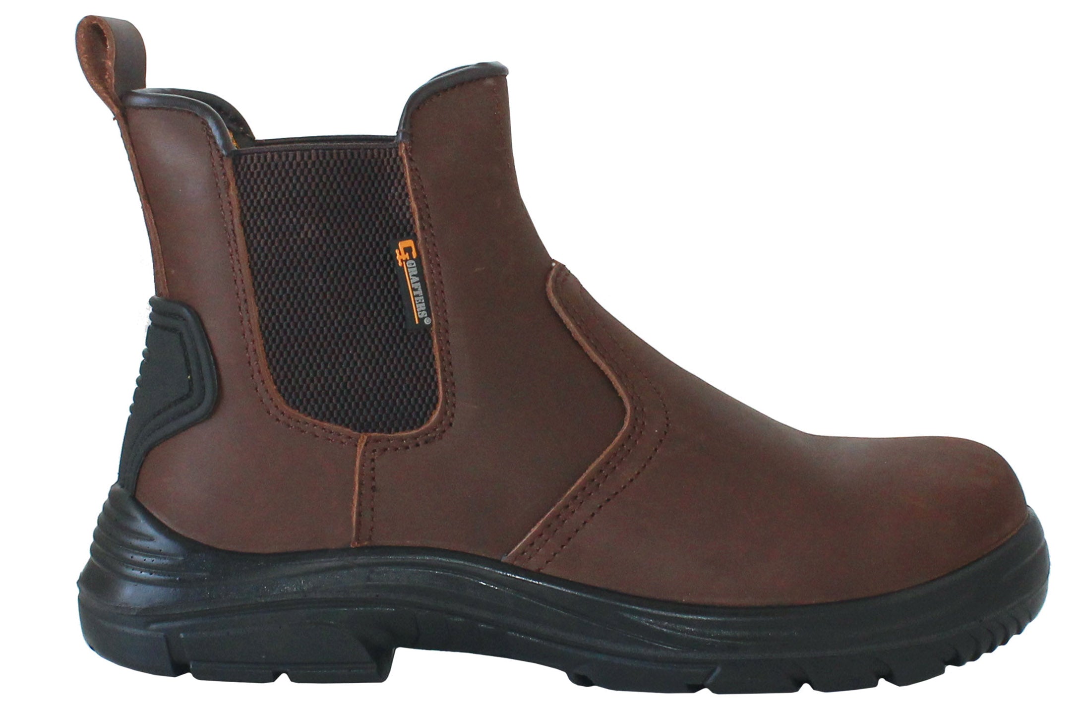 Mens Slip On Super Wide EEEE Fit Pull On S3 Full Safety Dealer Boot Steel Toe Cap