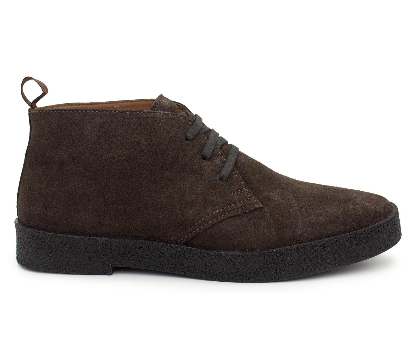 Mens Brown Suede Desert Boots Smart Casual Lace-Up Chukka Boots with Rubber Sole