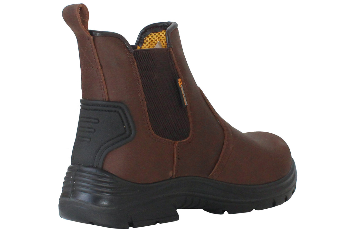 Mens Slip On Super Wide EEEE Fit Pull On S3 Full Safety Dealer Boot Steel Toe Cap