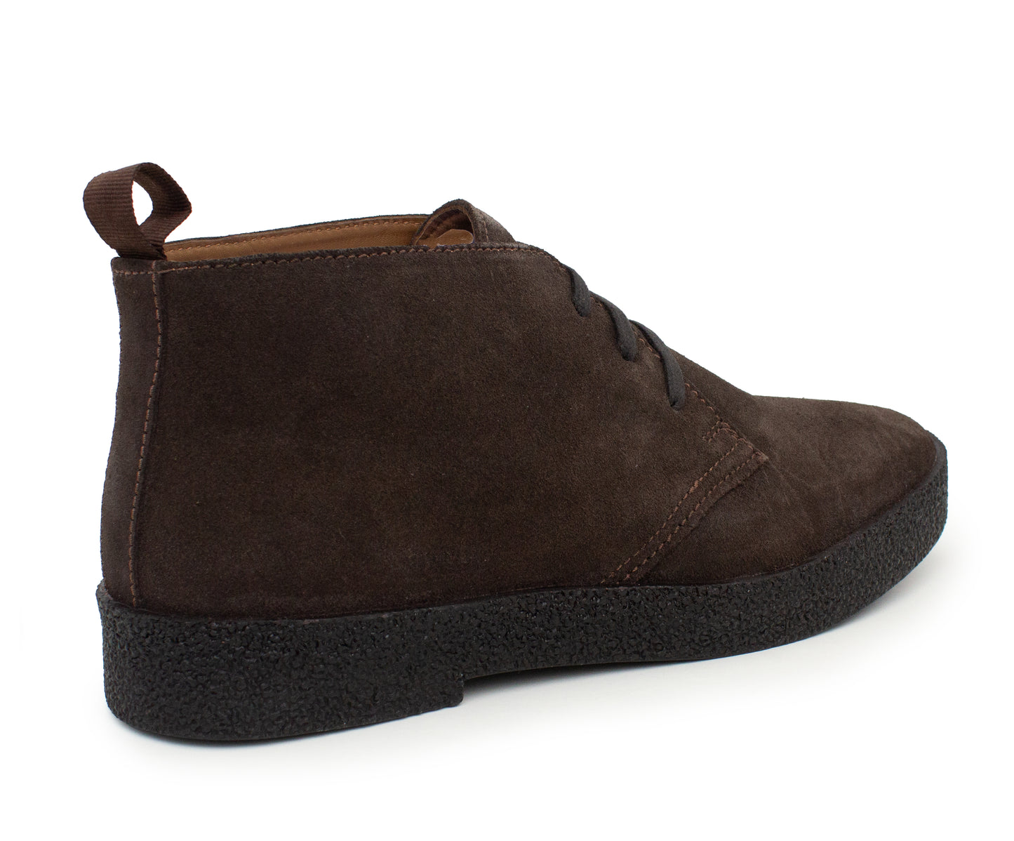 Mens Brown Suede Desert Boots Smart Casual Lace-Up Chukka Boots with Rubber Sole