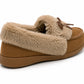 Womens Memory Foam Moccasin Slippers Faux Fur Trim Warm Slip On Ladies Winter House Shoes