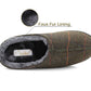 Mens Slip On Faux Fur Lined Mules Backless Lightweight Indoor House Khaki Green Slippers