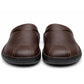 Mens Brown Leather Backless Slippers Gents Slip On Fashion Clogs Indoor House Shoes