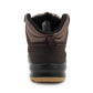 Mens Genuine Nubuck Leather Brown Safety Boots Steel Toe Padded Ankle Collar Work Boots