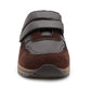 Men’s Brown Leather Trainers Shoes Casual Double Strap Touch Fastening Sneakers Smart Slip On Walking Shoes