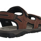Mens Slip On Adjustable Triple Touch Fasten Hiking Trek Outdoor Sports Sandals BROWN SIZE UK 7