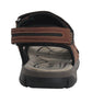 Mens Slip On Adjustable Triple Touch Fasten Hiking Trek Outdoor Sports Sandals BROWN SIZE UK 7