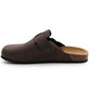 Mens Faux Suede Clogs Slip On Backless Cork Sole Arch Support Casual Slippers