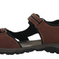 Mens Slip On Adjustable Triple Touch Fasten Hiking Trek Outdoor Sports Sandals BROWN SIZE UK 7