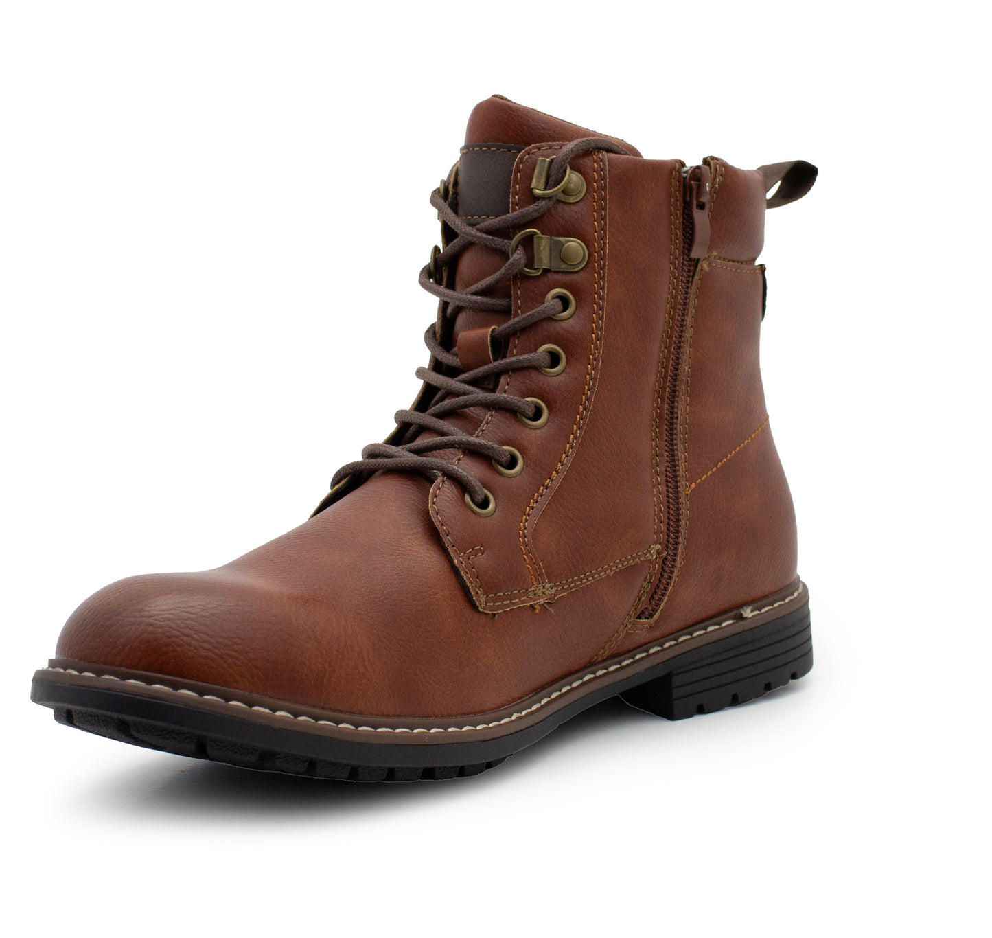 Mens Formal Ankle Boots Faux Leather Derby Lace Up Side Zip Smart Casual Fashion Boot Dress Shoes