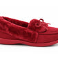 Womens Memory Foam Moccasin Slippers Faux Fur Trim Warm Slip On Ladies Winter House Shoes
