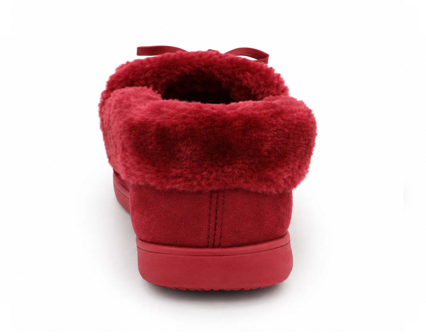 Womens Memory Foam Moccasin Slippers Faux Fur Trim Warm Slip On Ladies Winter House Shoes