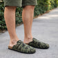 Mens Camo Clogs Slip On Adjustable Buckle Cork Footbed Arch Support Backless Mules Flat Casual Slippers