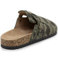 Mens Camo Clogs Slip On Adjustable Buckle Cork Footbed Arch Support Backless Mules Flat Casual Slippers
