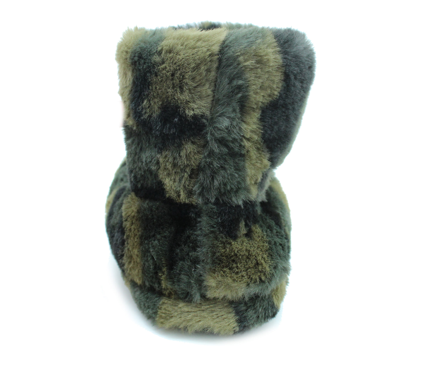 Boys Kids Faux Fur Camo Ankle Booties Warm Lined Winter Slippers Boots