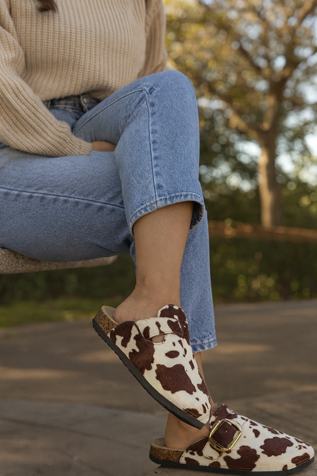 Womens Faux Suede Clogs Slip On Adjustable Buckle Cork Footbed Arch Support Ladies Backless Mules Flat Casual Slippers