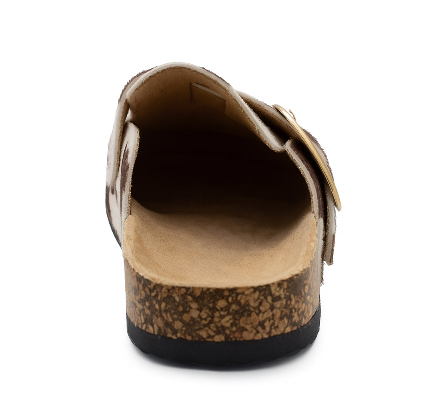 Womens Faux Suede Clogs Slip On Adjustable Buckle Cork Footbed Arch Support Ladies Backless Mules Flat Casual Slippers