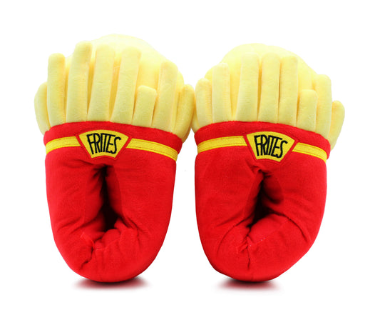 French Fries Novelty Slippers Womens Fun Character Cosy Plush Ladies Funny Indoor House Shoes