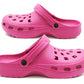 Kids Unisex Pink Clogs Lightweight EVA Breathable Unisex Boys Girls Slip On Adjustable Garden Beach Pool Slides Sandals