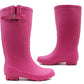 Womens Adjustable Calf Wellies Pink Waterproof Festival Rain Boot Dog Walking Mud Wellington Boots