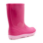 Kids Wellies Girls Slip On Mid Calf Waterproof Puddle Rain Mud Snow Youth Wellington Boots Fuchsia Pink