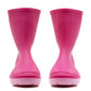 Kids Wellies Girls Slip On Mid Calf Waterproof Puddle Rain Mud Snow Youth Wellington Boots Fuchsia Pink