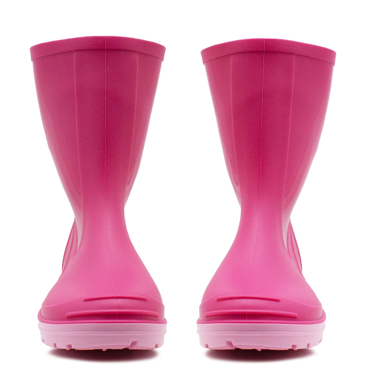 Kids Wellies Girls Slip On Mid Calf Waterproof Puddle Rain Mud Snow Youth Wellington Boots Fuchsia Pink