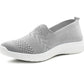 LANA Womens Slip On Breathable Mesh Trainer Pumps in Grey