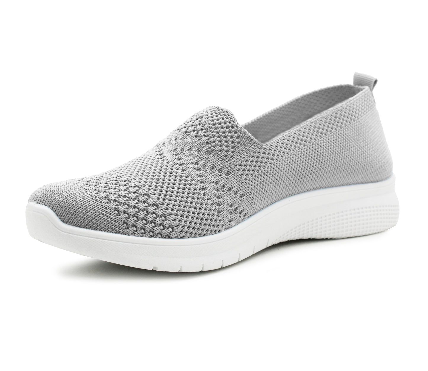 LANA Womens Slip On Breathable Mesh Trainer Pumps in Grey