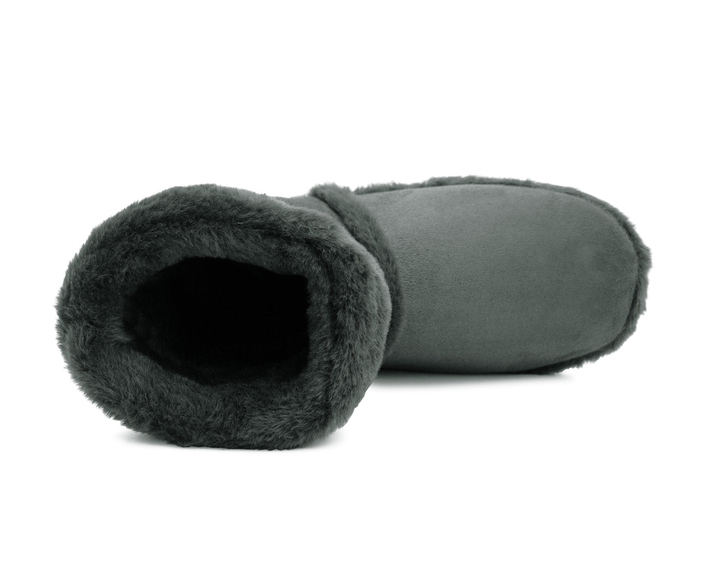 Mens Ankle Slipper Boots Warm Faux Fur Lined Winter Booties Lightweight Cosy Plush Fur Indoor House Shoes
