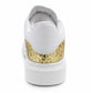 Womens Platform Trainers Ladies Lace Up Chunky Sole Casual Low Top Fashion Sneakers Gold Glitter