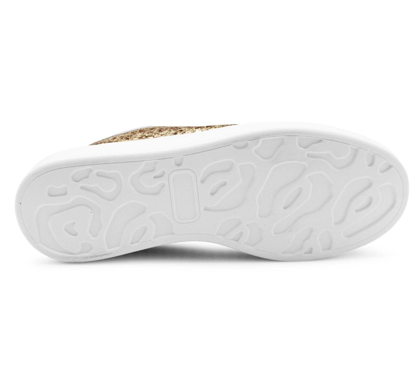 Womens Platform Trainers Ladies Lace Up Chunky Sole Casual Low Top Fashion Sneakers Gold Glitter