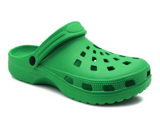 Mens Lightweight Green EVA Clogs Breathable Slip On Garden Beach Hospital Nurse Kitchen Water Shoes Mules Sandals