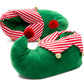 Kids Elf Slippers Unisex Christmas Novelty Jingle Bells Boys Girls Plush Slippers Slip On Fun Festive Costume House Shoes