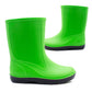 Kids Wellies Boys Slip On Mid Calf Waterproof Puddle Rain Mud Snow Youth Wellington Boots Green