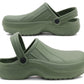 Womens Lightweight Clogs EVA Slip On Garden Adjustable Strap Summer Beach Hospital Nurse Kitchen Chef Water Shoes Sandals in Green