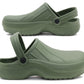 Mens Lightweight EVA Clogs Slip On Adjustable Strap Garden Summer Beach Hospital Nurse Kitchen Water Shoes Sandals in Green