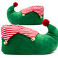 Kids Elf Slippers Unisex Christmas Novelty Jingle Bells Boys Girls Plush Slippers Slip On Fun Festive Costume House Shoes