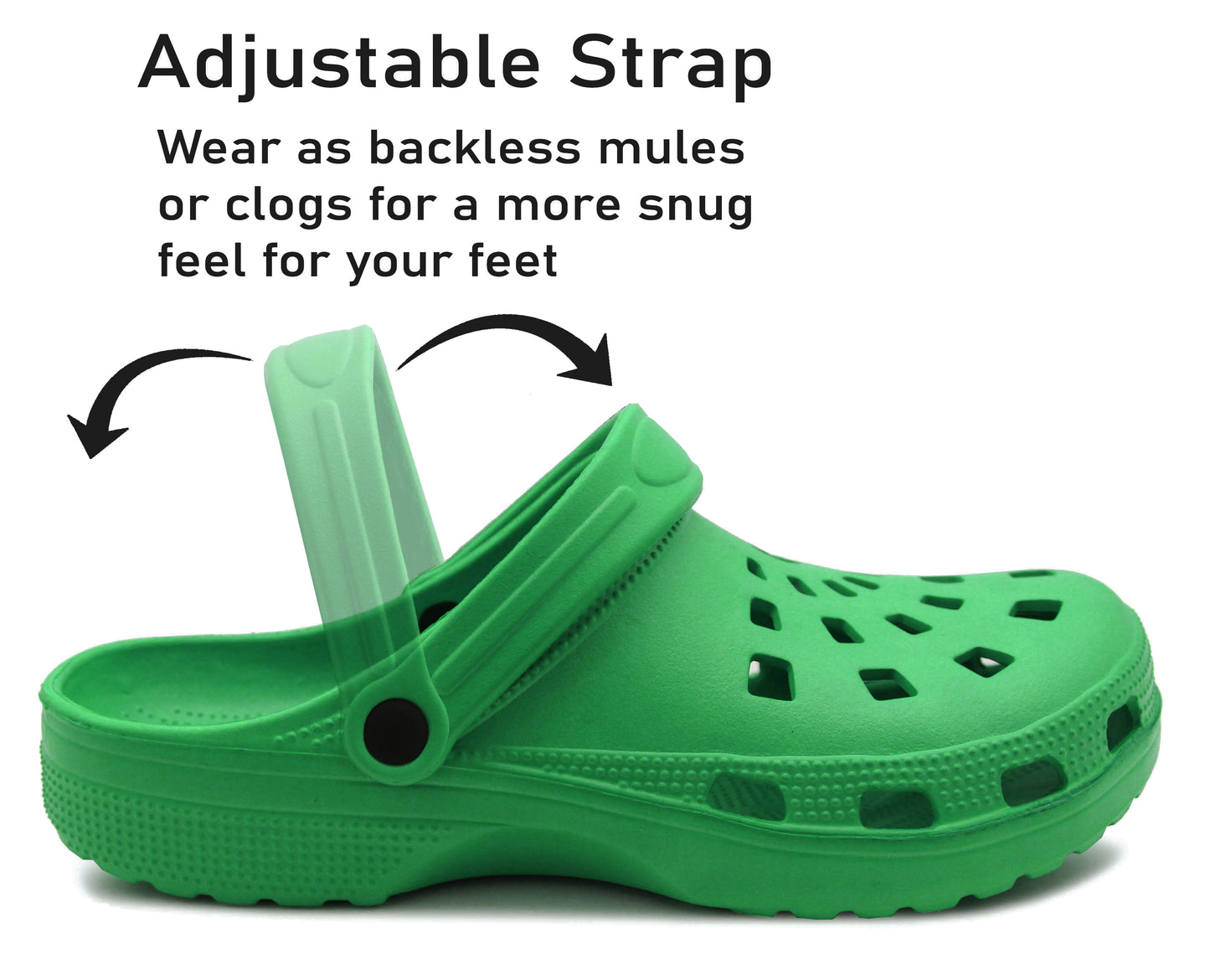 Mens Lightweight Green EVA Clogs Breathable Slip On Garden Beach Hospital Nurse Kitchen Water Shoes Mules Sandals