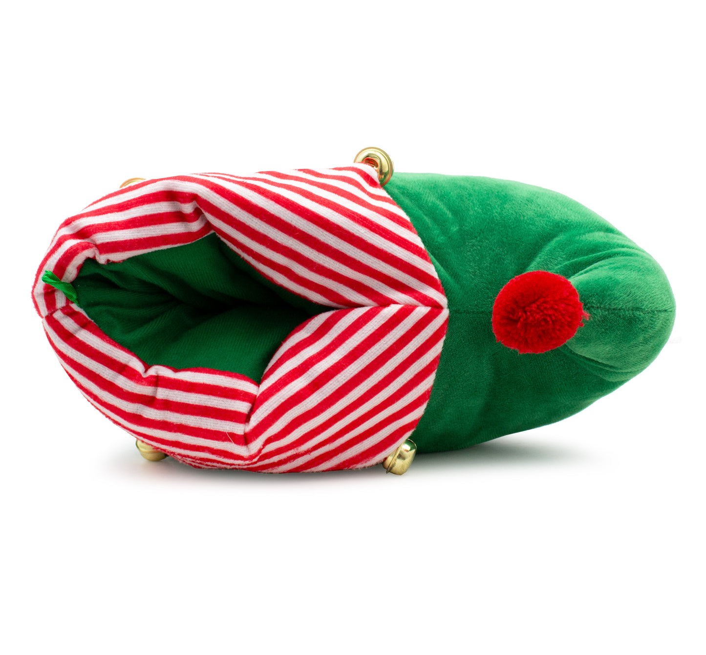 Kids Elf Slippers Unisex Christmas Novelty Jingle Bells Boys Girls Plush Slippers Slip On Fun Festive Costume House Shoes