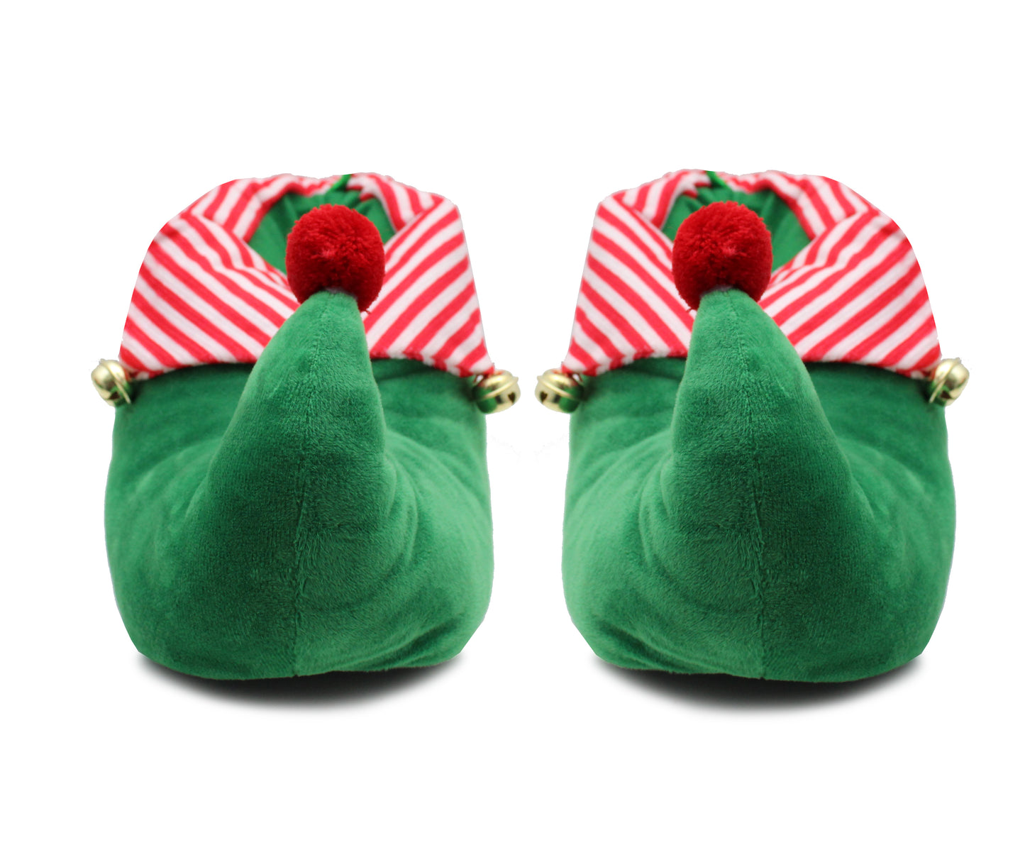 Kids Elf Slippers Unisex Christmas Novelty Jingle Bells Boys Girls Plush Slippers Slip On Fun Festive Costume House Shoes