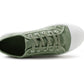 Womens Canvas Green Lace Up Trainers Flat Sole Baseball Sneakers Ladies Flat Low Top Fashion Trainer Pumps
