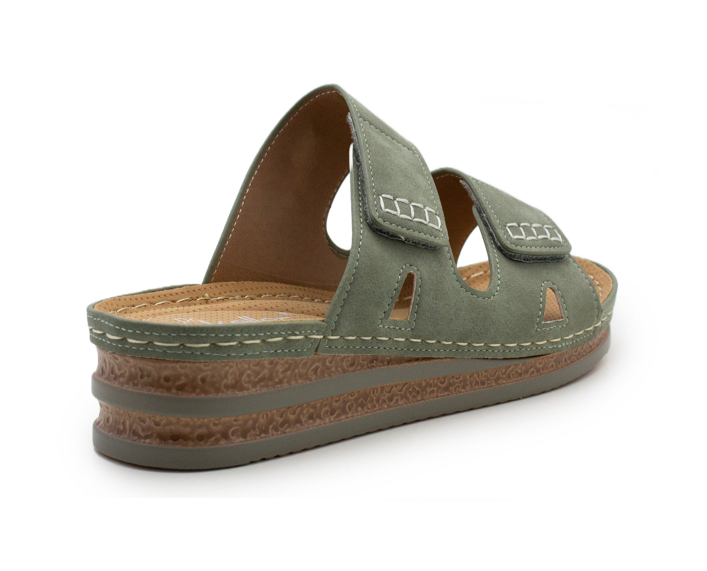 Womens Wedge Sandals Slip On Touch Fasten Backless Fashion Slides Ladies Lightweight Summer Beach Casual Shoes