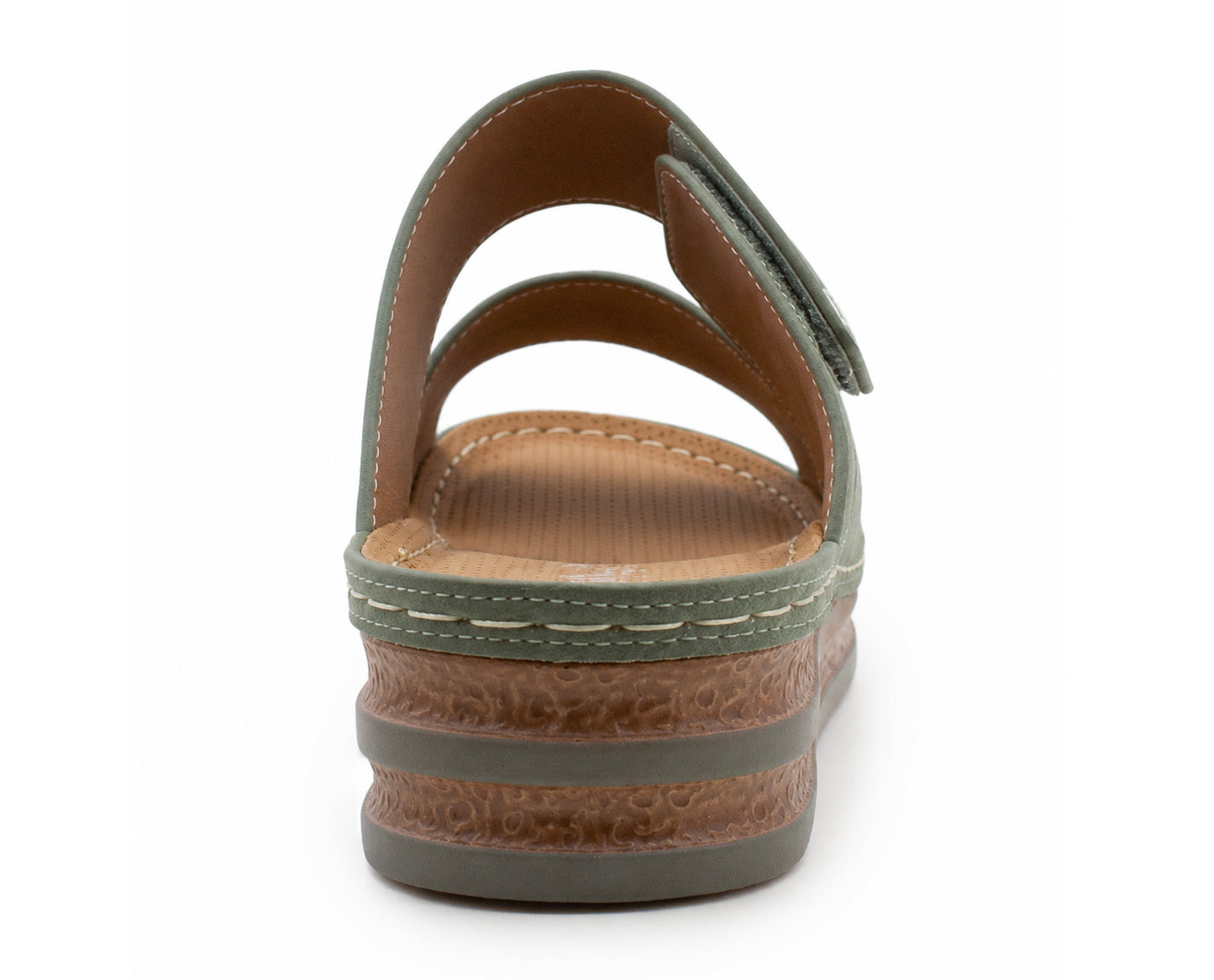 Womens Wedge Sandals Slip On Touch Fasten Backless Fashion Slides Ladies Lightweight Summer Beach Casual Shoes
