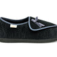 Womens EE Wide Fit Slippers Memory Foam Wide Opening Adjustable Ladies Touch Fasten House Shoes
