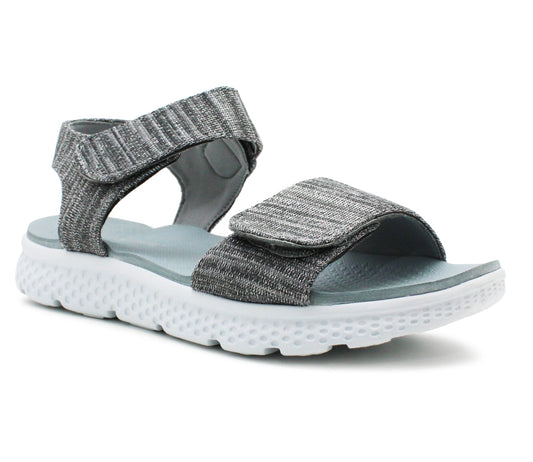 TONI Womens Memory Foam Lightweight Sport Sandals in Grey